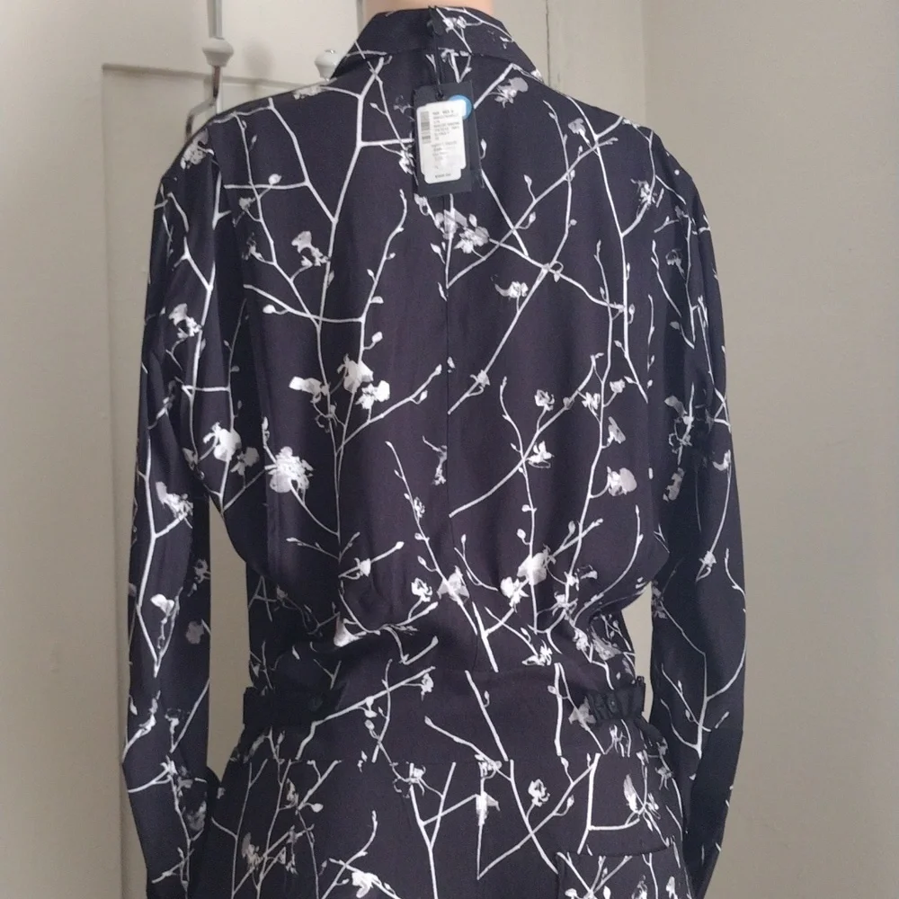 Rag And Bone  Black and White  Floral Jumpsuit 10